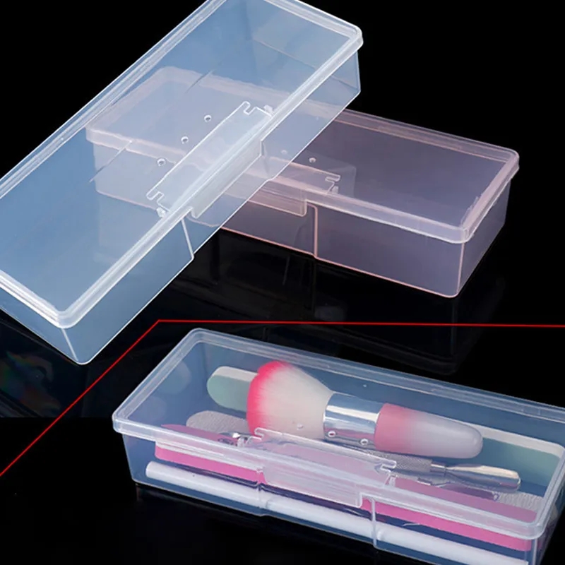 Nail Art Sch - กล่องเก็บเล็บอุปกรณ์เล็บOrganizerภาชนะพลาสติกเล็บRhinestoneแปรงปากกาบัฟเฟอร์บดไฟล์กล่องเก็บ