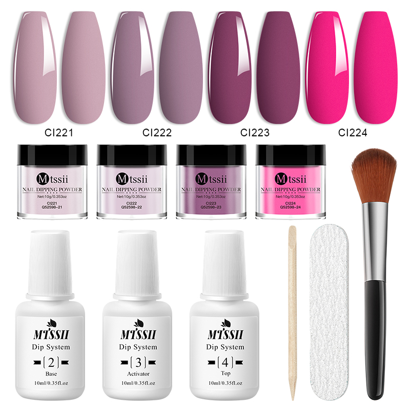 Nail Art Chrome - ชุดผงทำเล็บแบบจุ่ม 10 ชิ้น/ชุด ขนาด 10 มล.