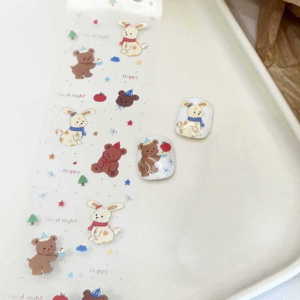 Nail Art Denim - กระดาษฟอยล์ติดเล็บสีสันสดใส 10 ม้วน DIY สติ๊กเกอร์ลายสก๊อตสำหรับตกแต่งเล็บ ลายเสือดาว