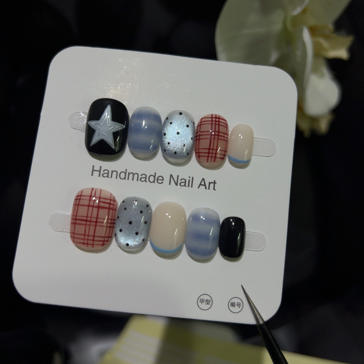 10PCS Glitter Cat Eye สั้นสแคว - Nail Art Cat Eye บทวิจารณ์และราคา