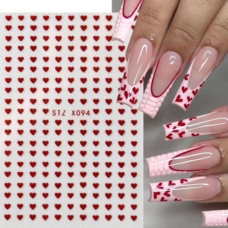สติกเกอร์ติดเล็บลายหัวใจมินิ 2 - Nail Art Valentines Day บทวิจารณ์และราคา