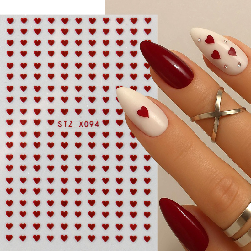 สติกเกอร์ติดเล็บลายหัวใจมินิ 2 - Nail Art Valentines Day บทวิจารณ์และราคา