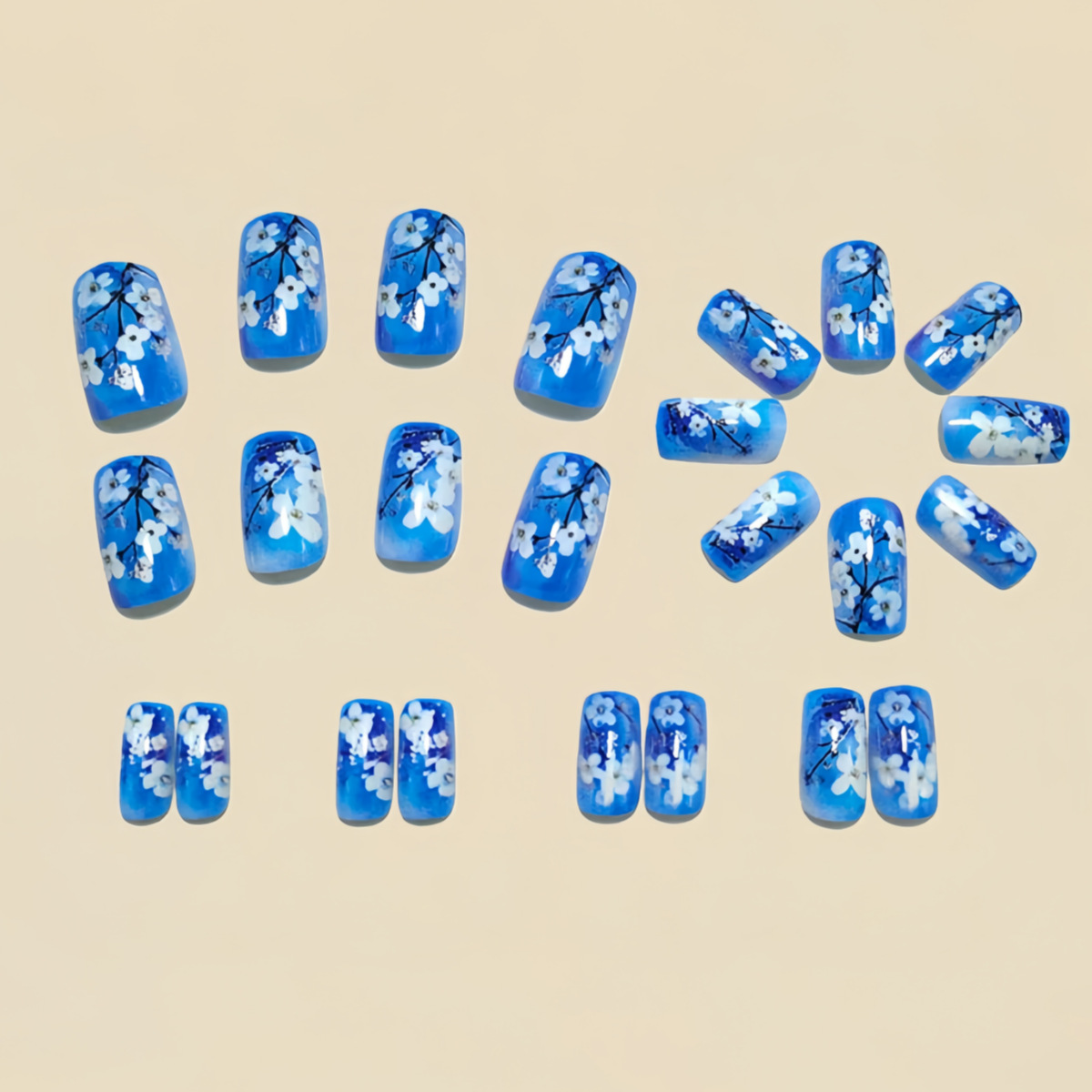 เล็บปลอมขนาดกลางสำหรับผู้หญิงแ - Press On Nail Set บทวิจารณ์และราคา