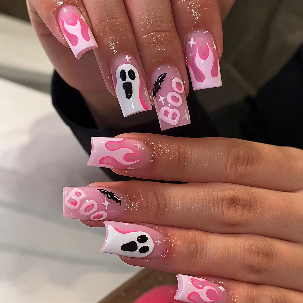 24 ชิ้น เล็บปลอมลายฮาโลวีน สีช - Nail Art Jelly บทวิจารณ์และราคา