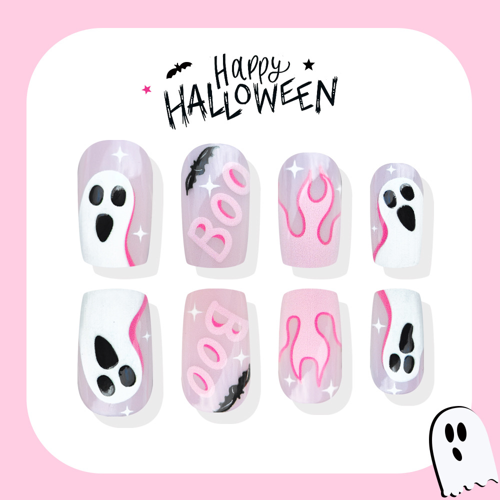 24 ชิ้น เล็บปลอมลายฮาโลวีน สีช - Nail Art Jelly บทวิจารณ์และราคา