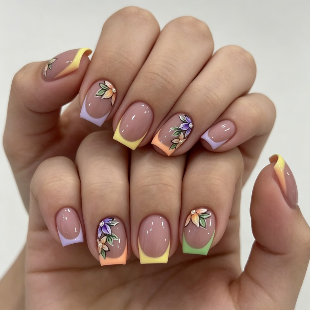 เล็บปลอมแบบเต็มแผ่น 24 ชิ้น สี - Press On Nail Set บทวิจารณ์และราคา