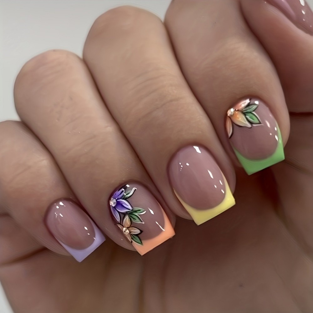 เล็บปลอมแบบเต็มแผ่น 24 ชิ้น สี - Press On Nail Set บทวิจารณ์และราคา