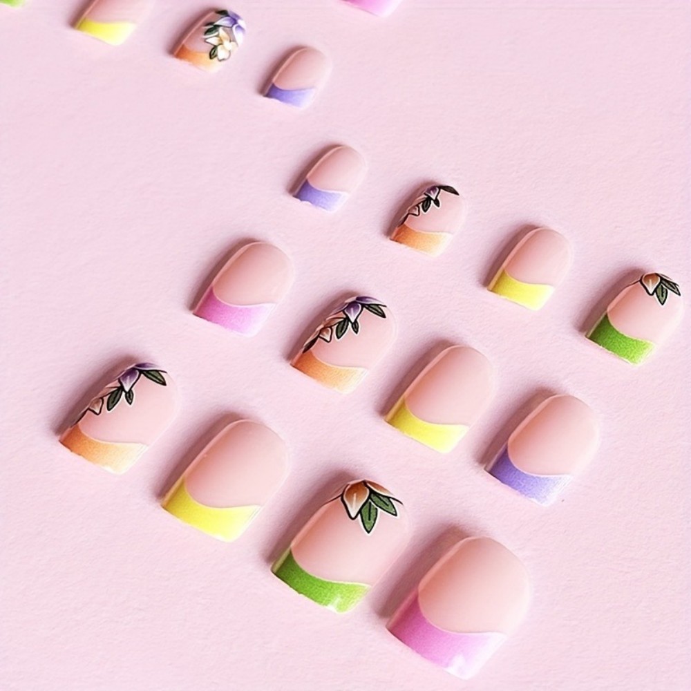 เล็บปลอมแบบเต็มแผ่น 24 ชิ้น สี - Press On Nail Set บทวิจารณ์และราคา