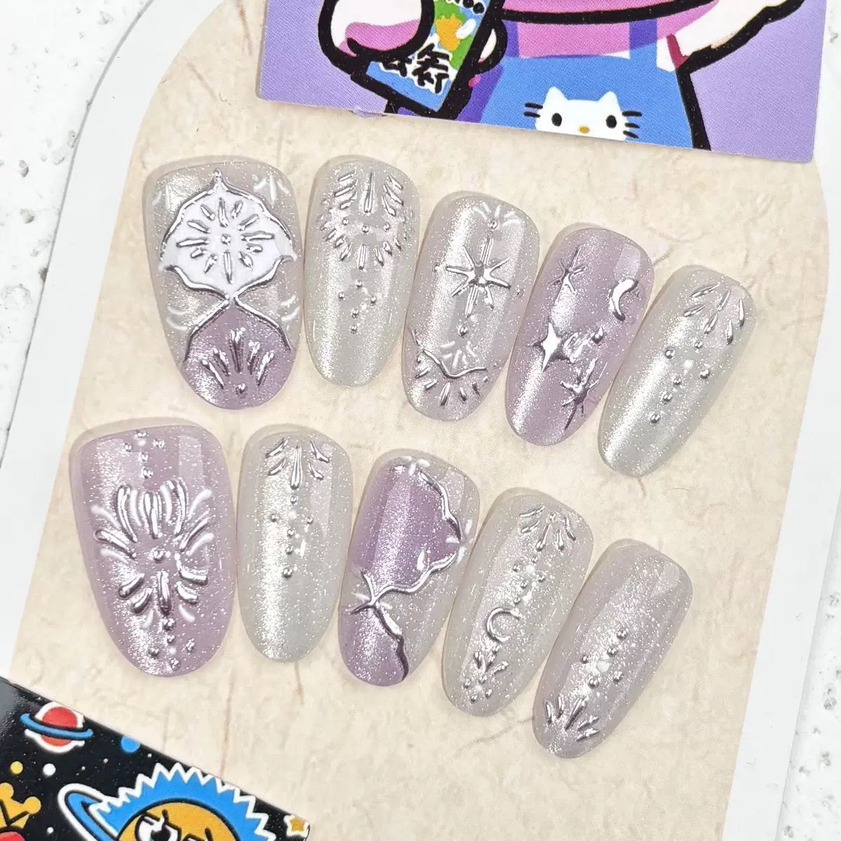 เล็บปลอมแบบกดติด 10 ชิ้น สไตล์ - Nail Art Maroon บทวิจารณ์และราคา
