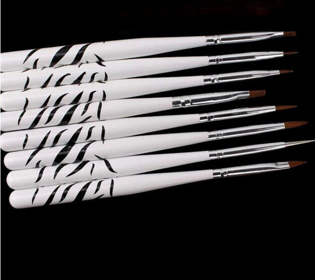 8 ชิ้น/เซ็ตการออกแบบเล็บแปรง D - Nail Art Zebra Design บทวิจารณ์และราคา
