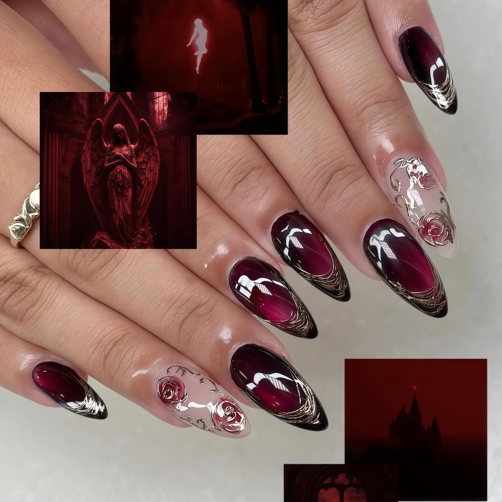 เล็บปลอม 3 มิติ สำหรับผู้หญิง  - Press On Nail Set บทวิจารณ์และราคา