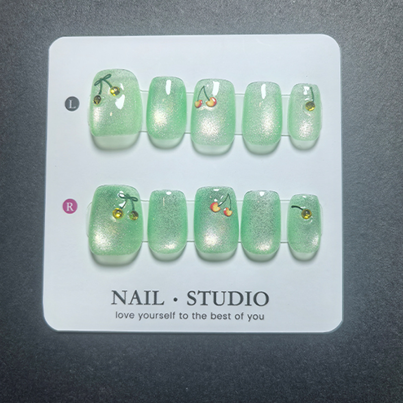 เล็บปลอมแบบกดติดลายตาแมว 10 ชิ - Nail Art Cat Eye บทวิจารณ์และราคา