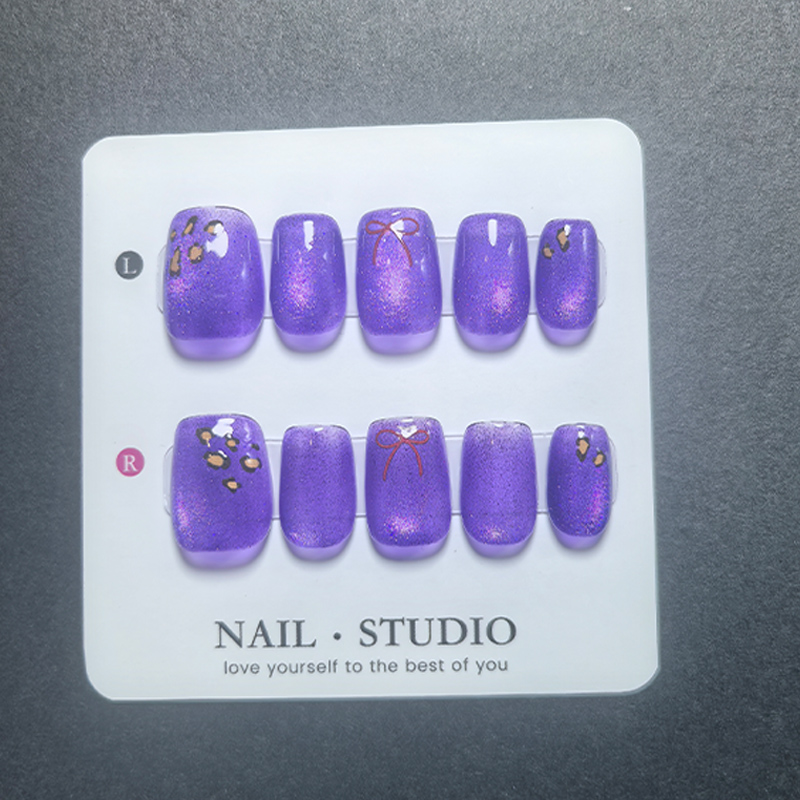 เล็บปลอมแบบกดติดลายตาแมว 10 ชิ - Nail Art Cat Eye บทวิจารณ์และราคา
