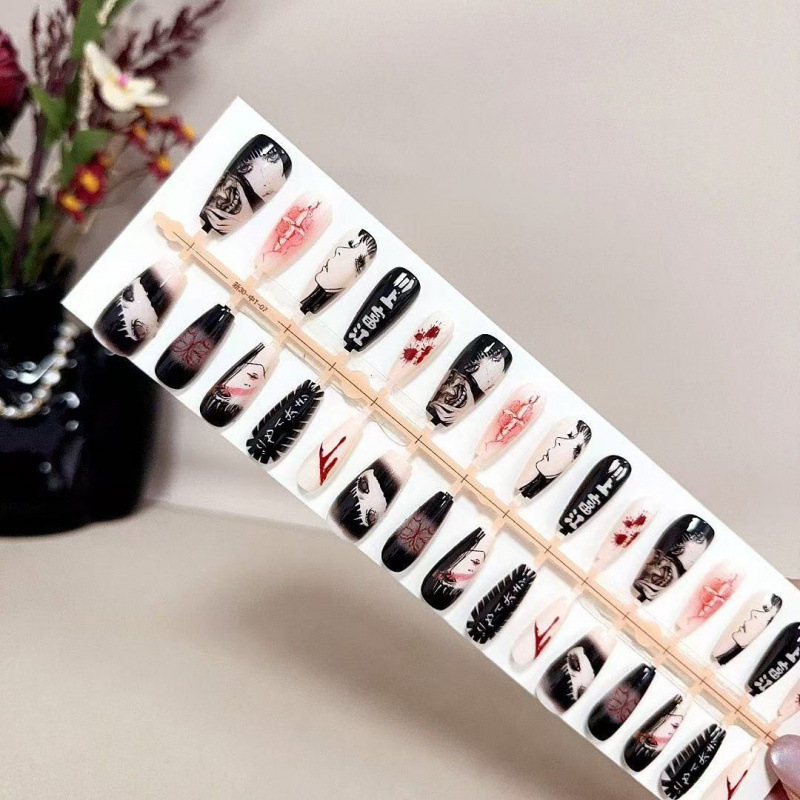 แผ่นติดเล็บปลอม Kawakami Tomie - Press On Nail Set บทวิจารณ์และราคา