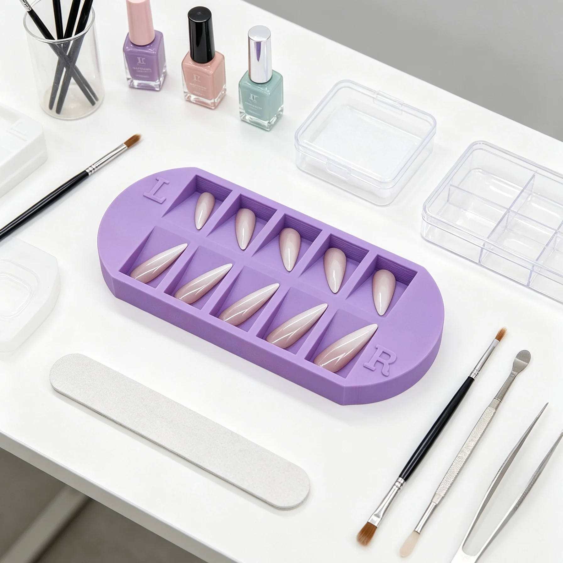 ถาดเก็บปลายเล็บ 8 ช่อง พร้อมสั - Nail Art Sch บทวิจารณ์และราคา
