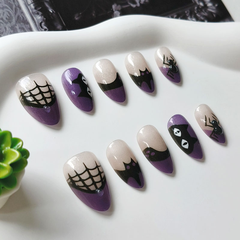 10 ชิ้น เล็บปลอมสำหรับผู้หญิง  - Nail Art Cat Eye บทวิจารณ์และราคา