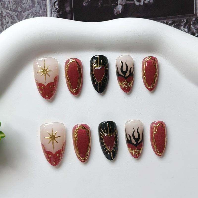 10 ชิ้น เล็บปลอมสำหรับผู้หญิง  - Nail Art Cat Eye บทวิจารณ์และราคา
