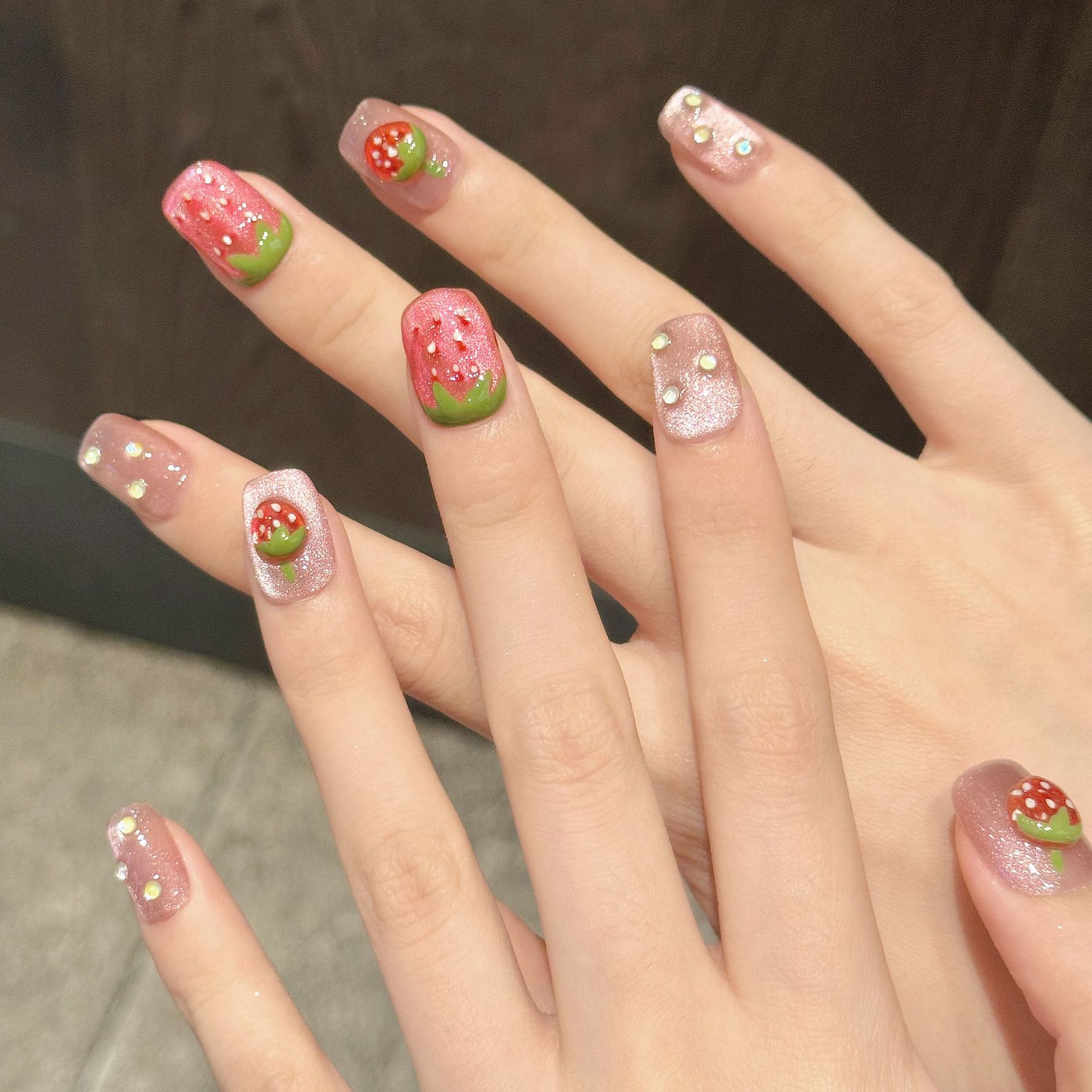 10pcs Handmade กดบนเล็บ 3D สตร - Nail Art Cat Eye บทวิจารณ์และราคา