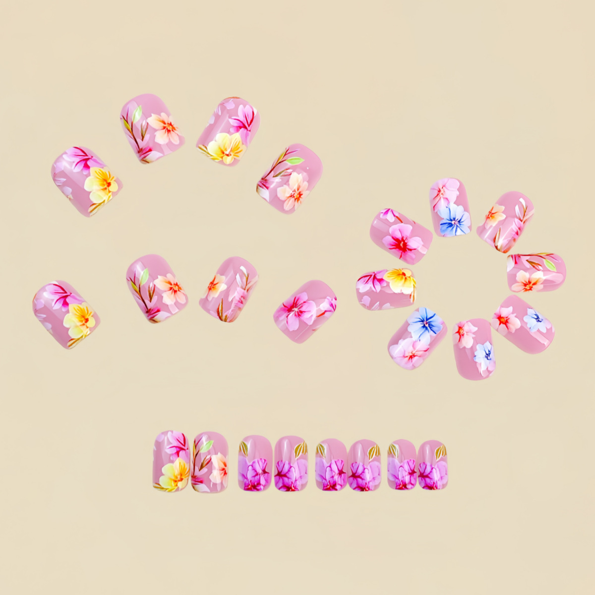 เล็บปลอมขนาดกลางสำหรับผู้หญิงแ - Press On Nail Set บทวิจารณ์และราคา