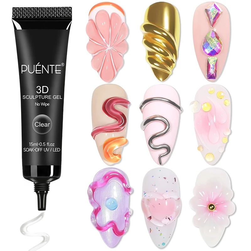 15ML 3D No Wipe ประติมากรรมเจล - Nail Art Chrome บทวิจารณ์และราคา
