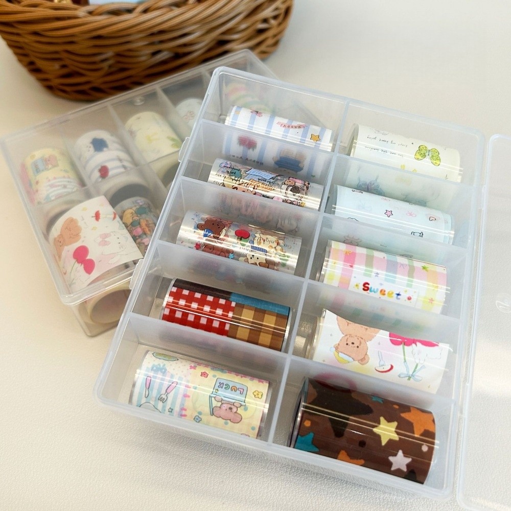 กระดาษฟอยล์ติดเล็บสีสันสดใส 10 - Nail Art Denim บทวิจารณ์และราคา