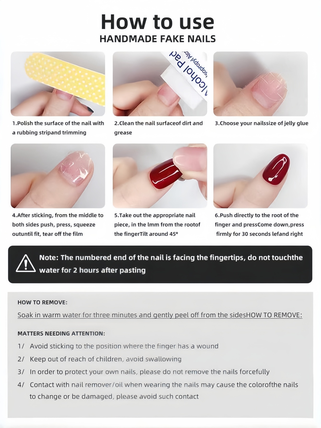 ชุดเล็บปลอมแบบกดติด 10 ชิ้น ลา - Nail Art Maroon บทวิจารณ์และราคา