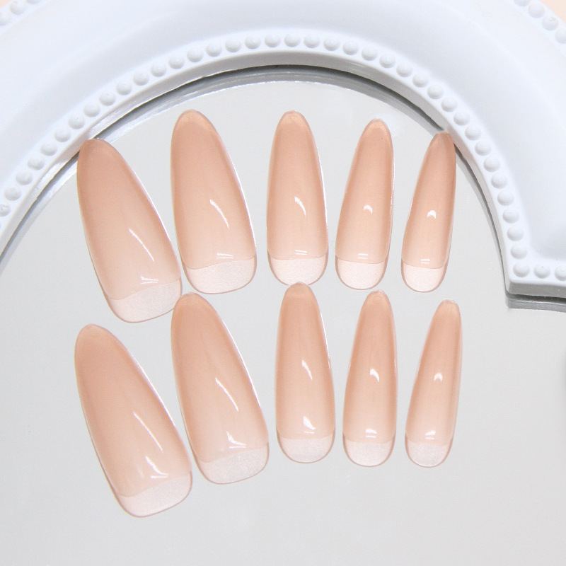 24 ชิ้น เล็บปลอมสีนู้ดแบบเรียบ - Press On Nail Set บทวิจารณ์และราคา
