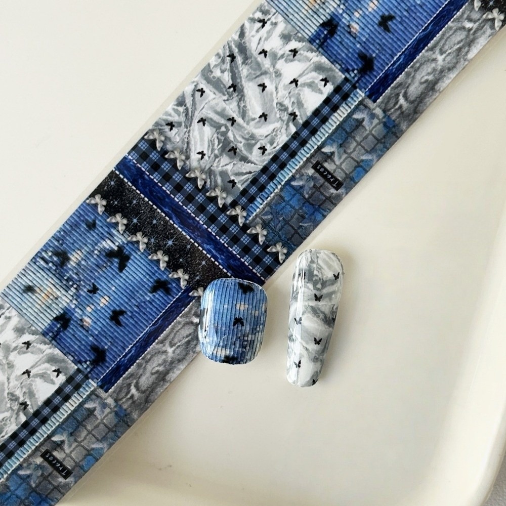 10 ม้วนฟอยล์ติดเล็บหลากสี ลายต - Nail Art Denim บทวิจารณ์และราคา