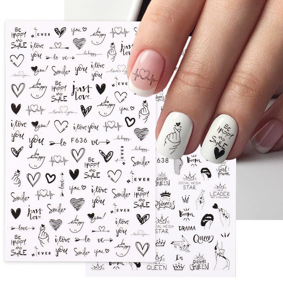 สติกเกอร์ติดเล็บรูปหัวใจสำหรับ - Nail Art Valentines Day บทวิจารณ์และราคา