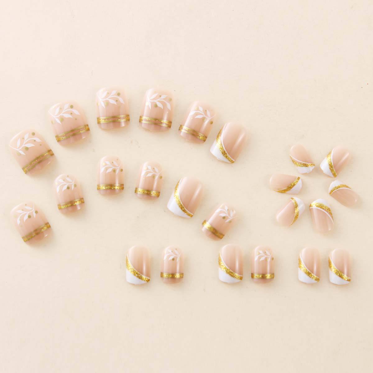 เล็บปลอมแบบสั้น-กลางสำหรับผู้ห - Press On Nail Set บทวิจารณ์และราคา