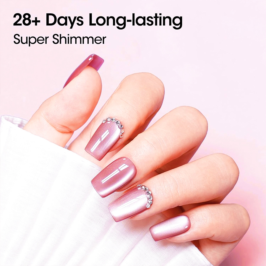 ยาทาเล็บเจลแม่เหล็กสีชมพูแบบกึ - Nail Art Valentines Day บทวิจารณ์และราคา