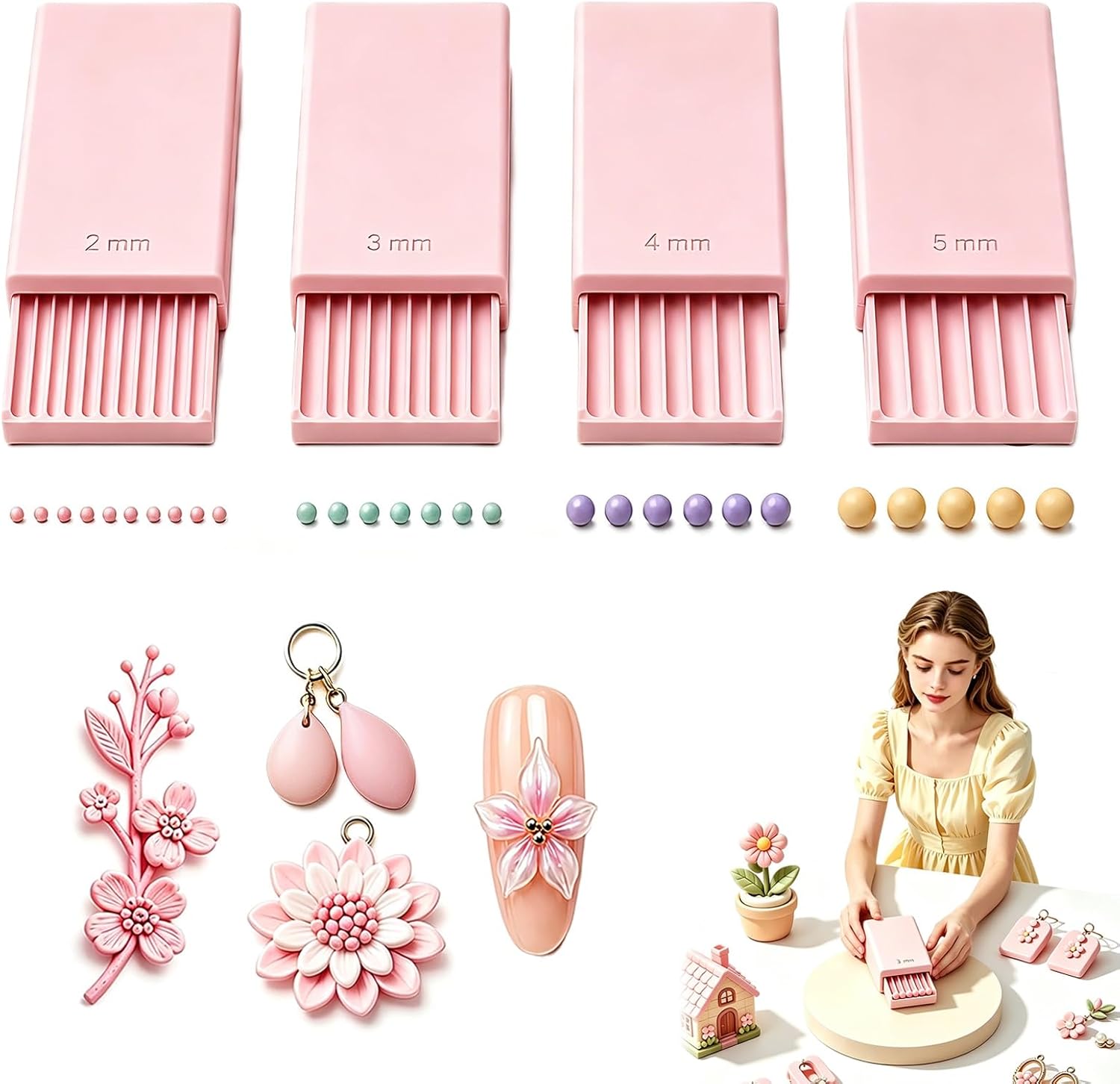 เครื่องมือทำลูกบอลเจล 3D สำหรั - Nail Art Jelly บทวิจารณ์และราคา