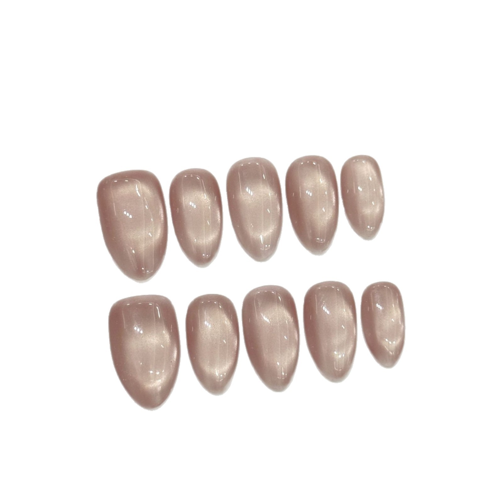 เล็บปลอมกดติด 10 ชิ้น ทำมือ สี - Nail Art Cat Eye บทวิจารณ์และราคา