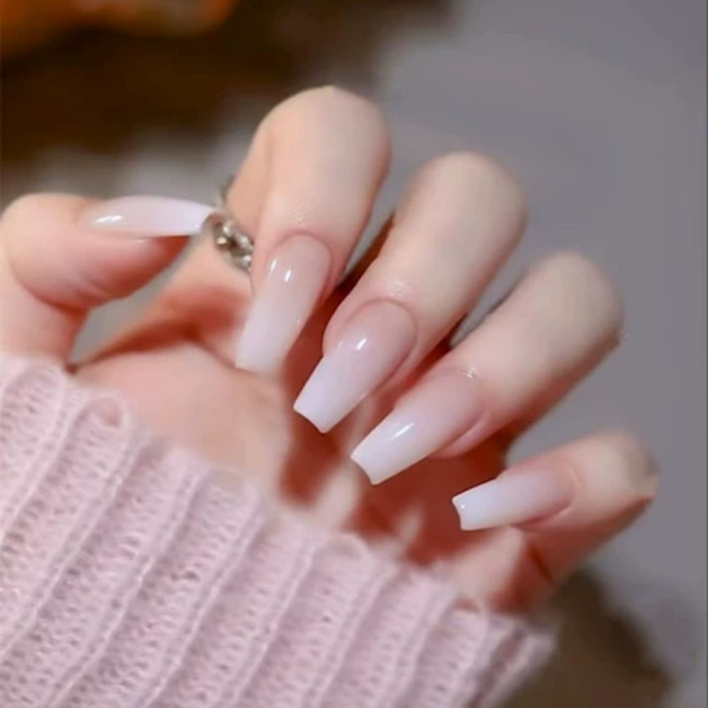 24 ชิ้น/กล่อง เล็บปลอมทรงโลงศพ - Nail Art Jelly บทวิจารณ์และราคา