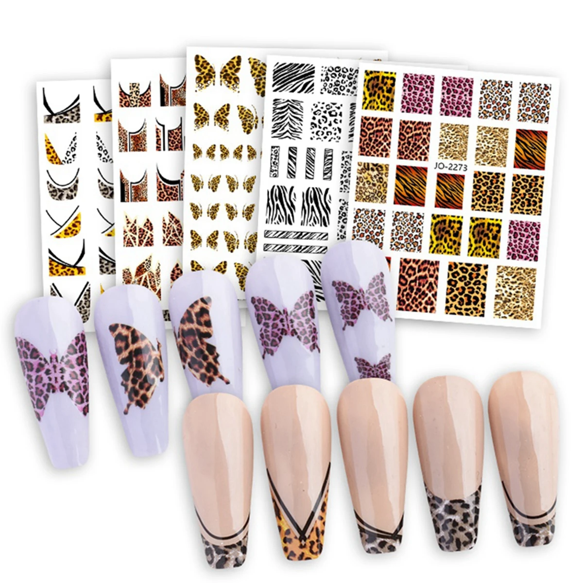 เสือดาวพิมพ์ Series สติ๊กเกอร์ - Nail Art Zebra Design บทวิจารณ์และราคา