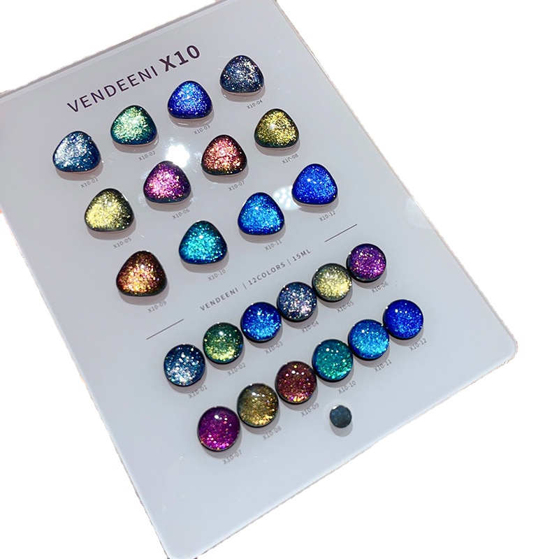 VENDEENI ชุดเจลทาเล็บแบบตาแมว  - Nail Art Cat Eye บทวิจารณ์และราคา