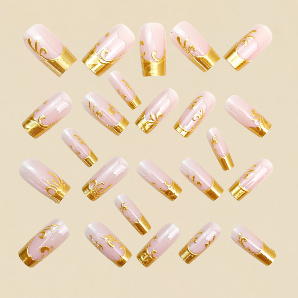 เล็บปลอมสำหรับผู้หญิง ทรงสี่เห - Press On Nail Set บทวิจารณ์และราคา
